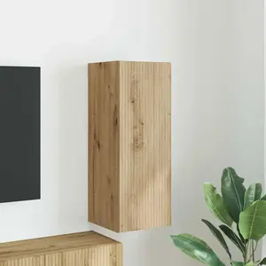 vidaXL Meuble TV mural Chêne artisan 30 x 31 x 80 cm Bois d'ingénierie pas cher