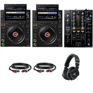 AlphaTheta CDJ-3000X DJ Mediaspelers Starterset met Pioneer DJ DJM-450 mixer pas cher