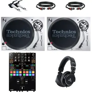 Technics SL-1200MK7 DJ-draaitafel Starterset met Pioneer DJ DJM-S7 mix...
