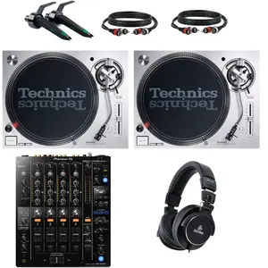 Technics SL-1200MK7 DJ-draaitafel Starterset met Pioneer DJ DJM-750MK2...