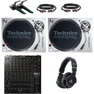 Technics SL-1200MK7 DJ-draaitafel Starterset met Pioneer DJ DJM-V10 mi...
