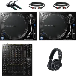 Pioneer DJ PLX-1000 DJ-draaitafel Starterset met Pioneer DJ DJM-V10 mi... pas cher
