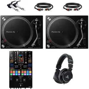 Pioneer DJ PLX-500 DJ-draaitafel Starterset Pioneer DJ DJM-S11 mixer pas cher