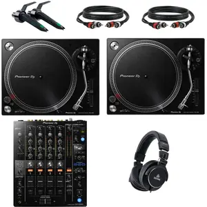 Pioneer DJ PLX-500 DJ-draaitafel Starterset met Pioneer DJ DJM-750MK2 ... pas cher