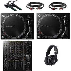 Pioneer DJ PLX-500 DJ-draaitafel Starterset met Pioneer DJ DJM-V10-LF ... pas cher