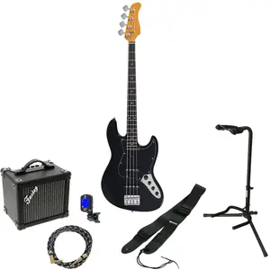Sire Marcus Miller V3 New Gen 4-String Black Satin elektrische basgitaar starterset pas cher