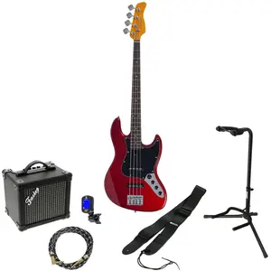 Sire Marcus Miller V3 New Gen 4-String Candy Apple Red elektrische basgitaar starterset pas cher