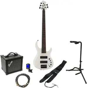 Sire Marcus Miller M2 2nd Generation 5-String White Pearl 5-snarige elektrische basgitaar starterset pas cher