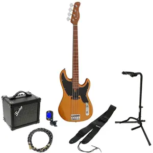 Sire Marcus Miller D5-4 Alder Butterscotch Blonde elektrische basgitaar starterset pas cher