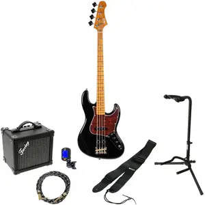 JET Guitars JJB-300 Black elektrische basgitaar starterset pas cher