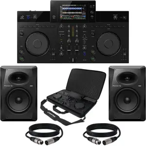 AlphaTheta XDJ-AN + studiomonitoren + kabels + case pas cher