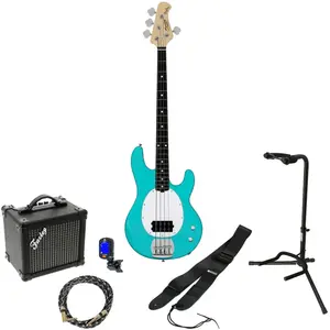 Sterling by Music Man Intro Series StingRay Ray2 Electric Blue elektrische basgitaar starterset pas cher