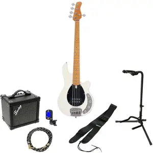 Sire Marcus Miller Z3 5-String Antique White 5-snarige elektrische basgitaar starterset pas cher