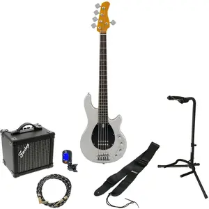 Sire Marcus Miller Z3 5-String Silver Sparkle 5-snarige elektrische basgitaar starterset pas cher