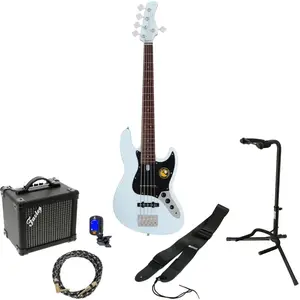 Sire Marcus Miller V3P 5-String Sonic Blue 5-snarige elektrische basgitaar starterset pas cher