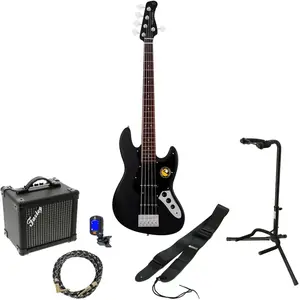 Sire Marcus Miller V3P 5-String Black Satin 5-snarige elektrische basgitaar starterset pas cher