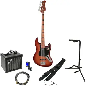Sire Marcus Miller V5-4 Alder Tobacco Sunburst elektrische basgitaar starterset pas cher