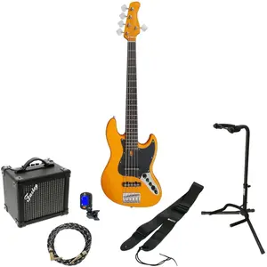 Sire Marcus Miller V3-5 2nd Generation Orange elektrische basgitaar starterset pas cher