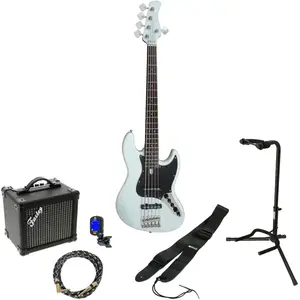 Sire Marcus Miller V3-5 2nd Generation Sonic Blue 5-snarige elektrische basgitaar starterset pas cher