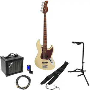 Sire Marcus Miller V5-4 Alder Vintage White elektrische basgitaar starterset pas cher