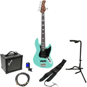 Sire Marcus Miller V5R 5-String Mild Green 5-snarige elektrische basgitaar starterset pas cher