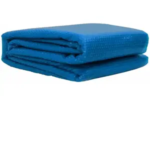 vidaXL Housse de piscine extra épaisse Bleu 381 cm PE pas cher