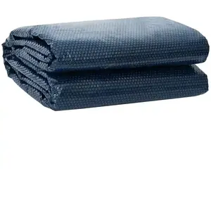 vidaXL Couverture de piscine Noir et Bleu 1000 x 500 cm PE pas cher