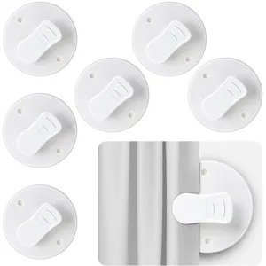 MEOIRUERY Lot de 6 pinces à rideau de douche - blanc uni pas cher