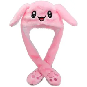 FEI YU Les oreilles pincées en peluche peuvent déplacer les chapeaux, les chapeaux lumineux de dessin animé pas cher