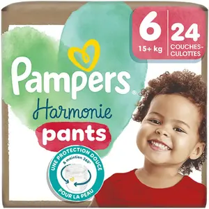 Pampers Harmonie Pants Taille 6, 24 Couches-Culottes,15kg+ pas cher