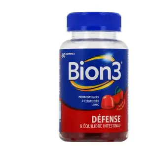 Bion 3 Défense Gommes Arôme Fruits Rouges - 60 gommes pas cher