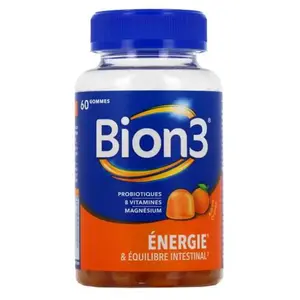 Bion 3 Energie Gommes Arôme Orange - 60 gommes pas cher