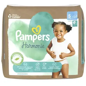 Pampers Couches Harmonie T5 (11-16 Kg) Avec Emballage Papier Recyclabl... pas cher