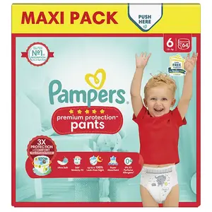 Pampers Premium Protection Pants Maxi Pack T6 (15 Kg +) pas cher