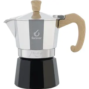 Forever machine à café, Cafetière moka, Noir, Argent pas cher