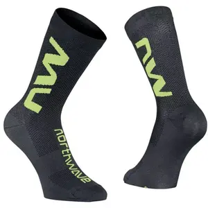 Fietssok Northwave Extreme Air Sock Black Fluo Black-Schoenmaat 34 - 3...
