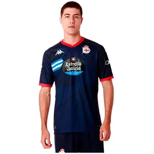 Kappa T-shirt à Manches Courtes Extérieure Deportivo La Coruña Kombat pas cher