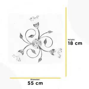 Lancia Plafonnier semi-affleurant à bras multiples, blanc - Onli pas cher