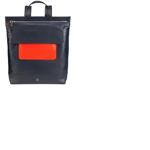 DuDu Rugzak leer 39 cm - navy pas cher