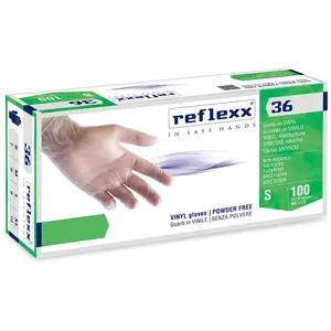 OROBICA STORE Gants en vinyle Reflexx R36 sans poudre 100 % latex 4,4 g Cat. 3 100 pièces L pas cher
