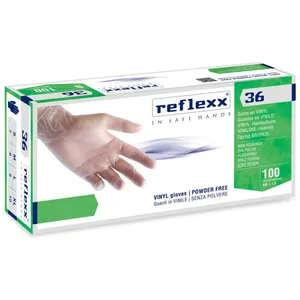 OROBICA STORE Gants en vinyle Reflexx R36 sans poudre 100 % latex 4,4 g Cat. 3 100 pièces XL pas cher