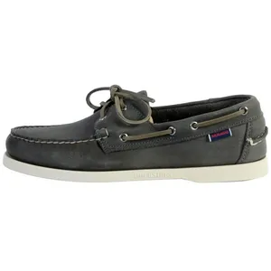 Derby Lacet Cuir Docksides Sebago Crazy - Gris Sombre pas cher