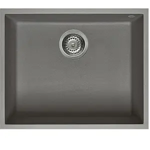 Elleci Quadra 105 onderbouw spoelbak - Granitek wit pas cher
