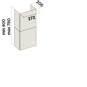 Falmec KCTCN.001#B afzuigkapaccessoire Afzuigkap schoorsteenverlenging