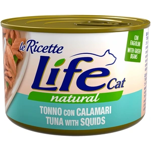 4x150g Thon, calamars, haricots verts Life Pet Care "Le Ricette" chat humide pas cher