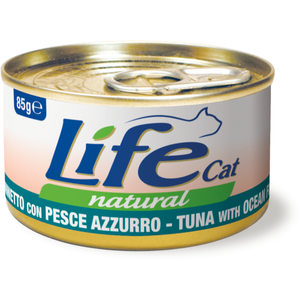 Life Cat Natural Thon avec poisson bleu clair, boîte 85g pas cher