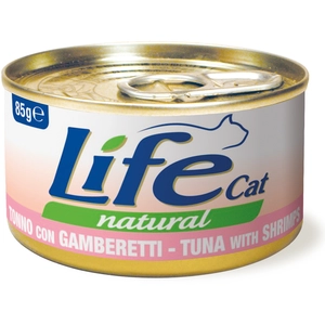 6x85g Thon avec crevettes Adulte LifeCat nourriture pour chat humide pas cher