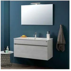 Comparateur de prix : Meuble de salle de bain suspendu - Kiamami Valentina - Série Sole - Bl...