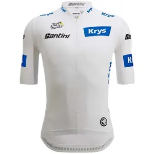 Santini Maillot à Manches Courtes Tour De France Official White 2025 pas cher