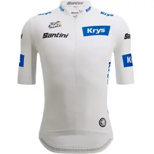 Santini Maillot à Manches Courtes Tour De France Official White 2025 pas cher